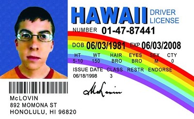 McLovin Id License’s Driver’s License – True Edge