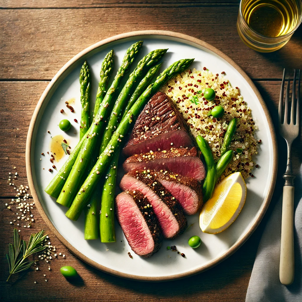 Delicious Quinoa Bowl with Steak and Asparagus True Form Life