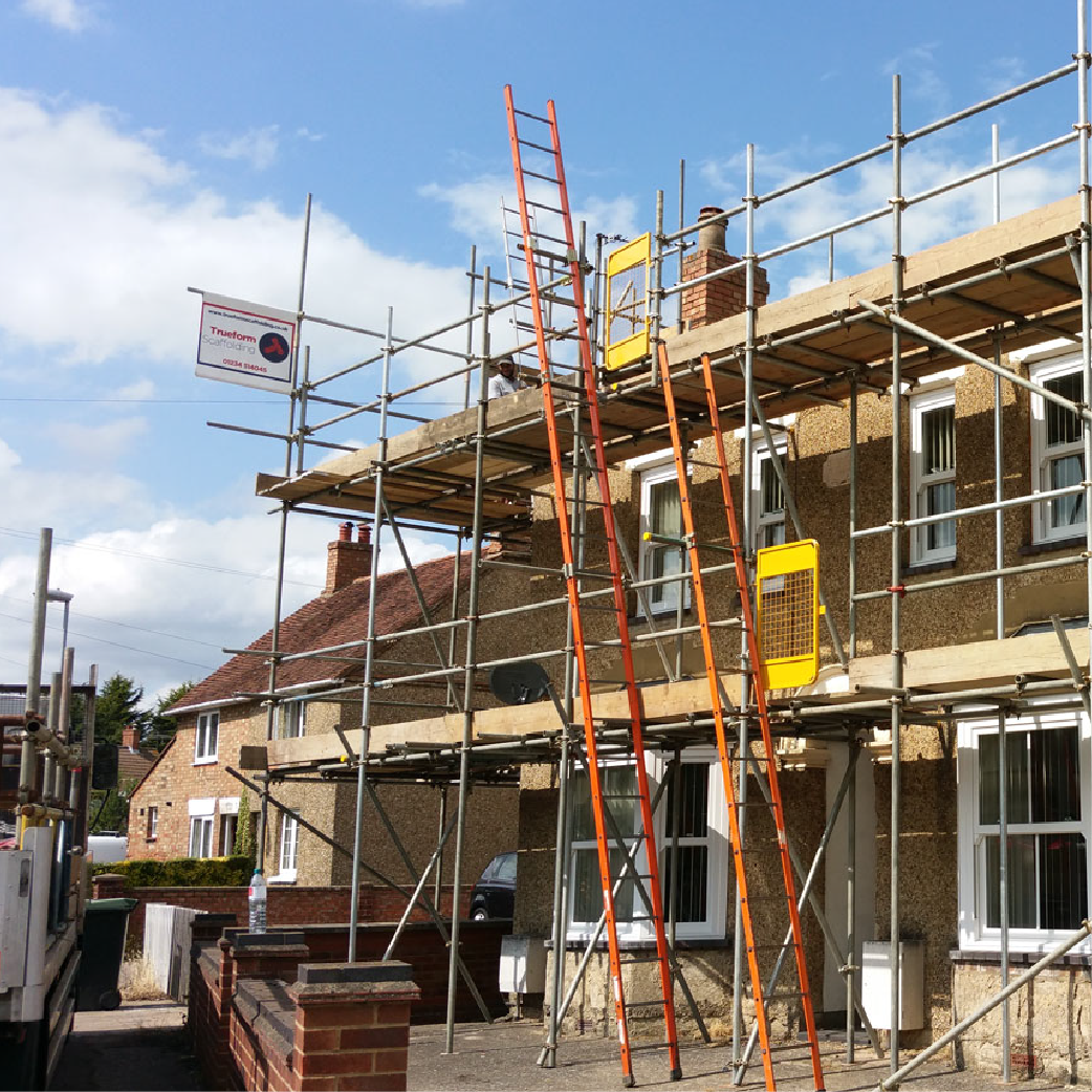 Domestic building work in Wootton, Bedford Trueform Scaffolding