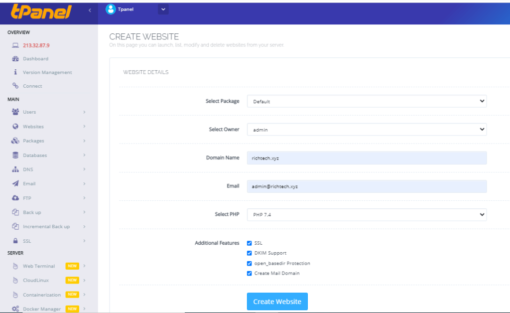 AZ Tpanel/Cyberpanel VPS setup Support