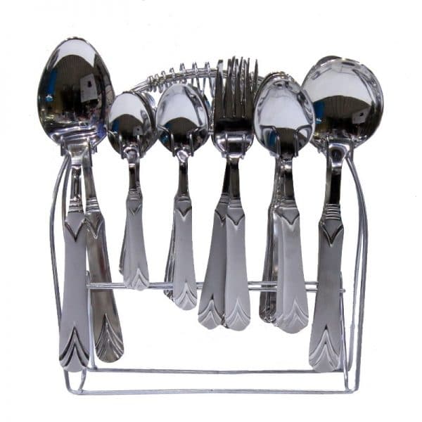 Stainless Steel Cutlery Set With Stand 29 Pcs Online Home Shopping in