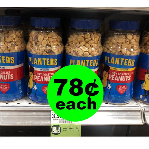 Publix Deal 🥜 78¢ Planters Peanuts (After Ibotta)! (1/302/5 or 1/312/6)