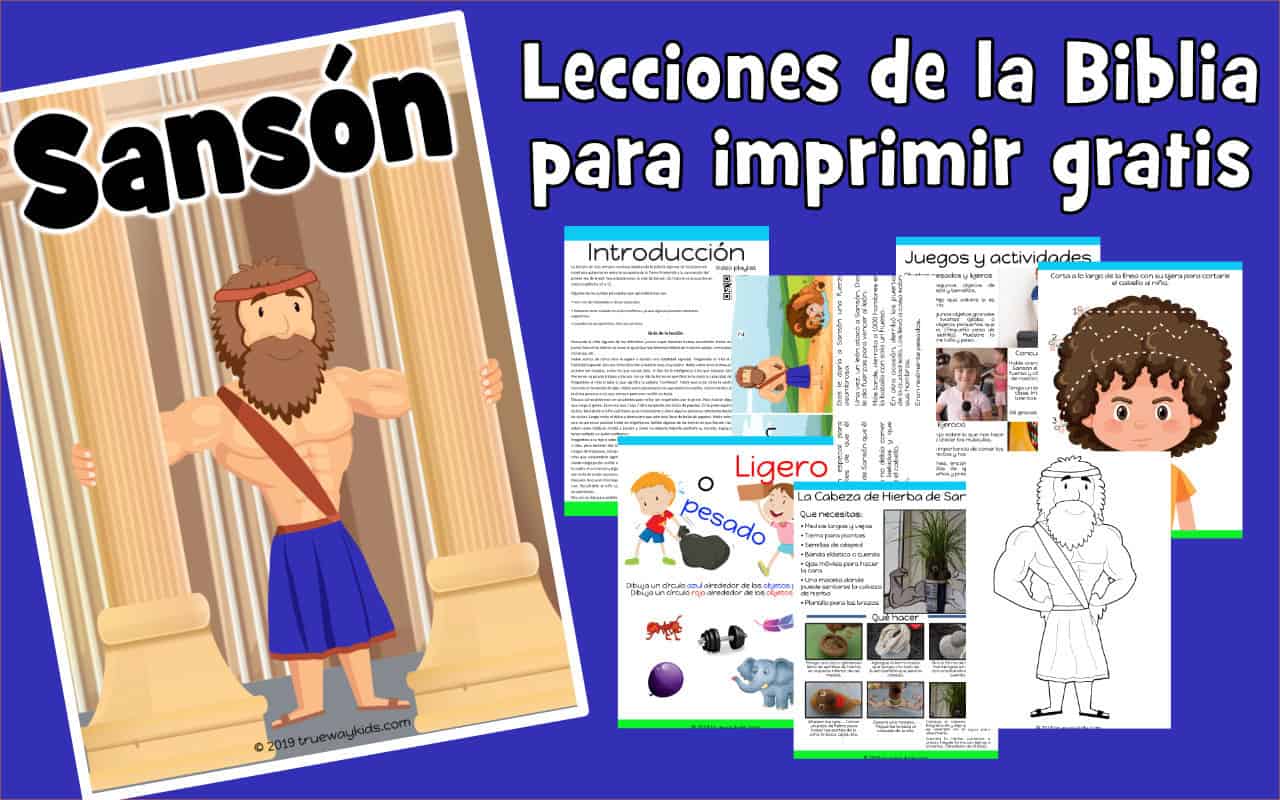 Sansón lección de la biblia para niños Trueway Kids