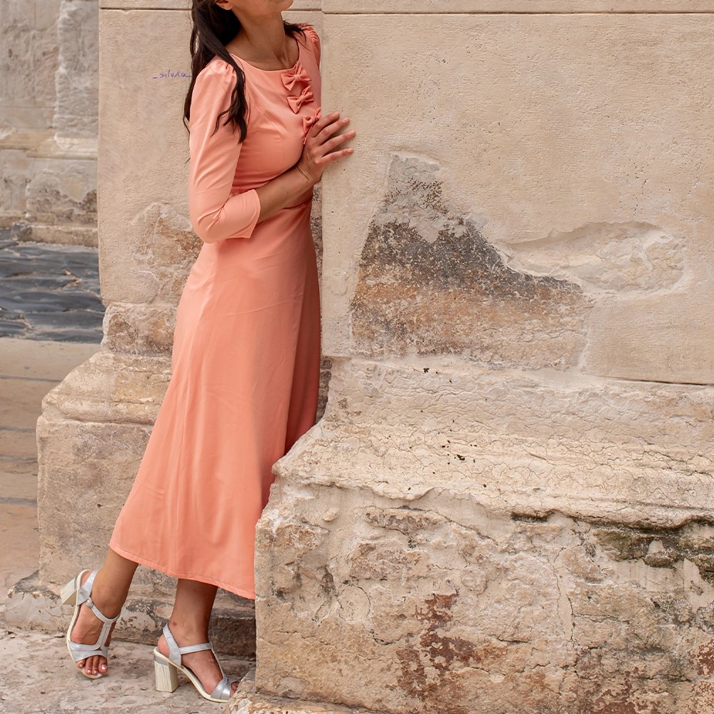 Victoria Peach Dress - TRUfamme