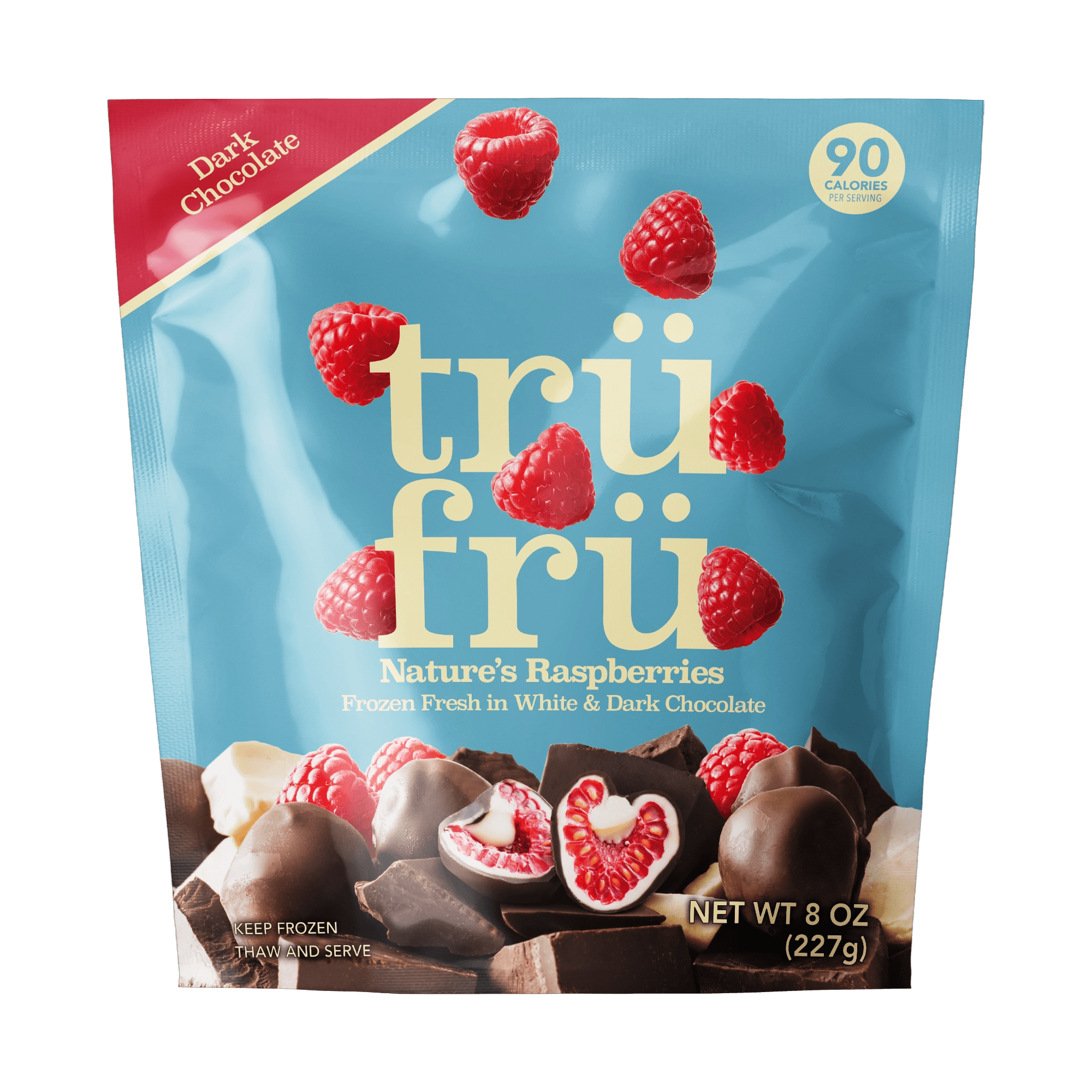 Raspberries White & Dark Chocolate 8 oz TruFru