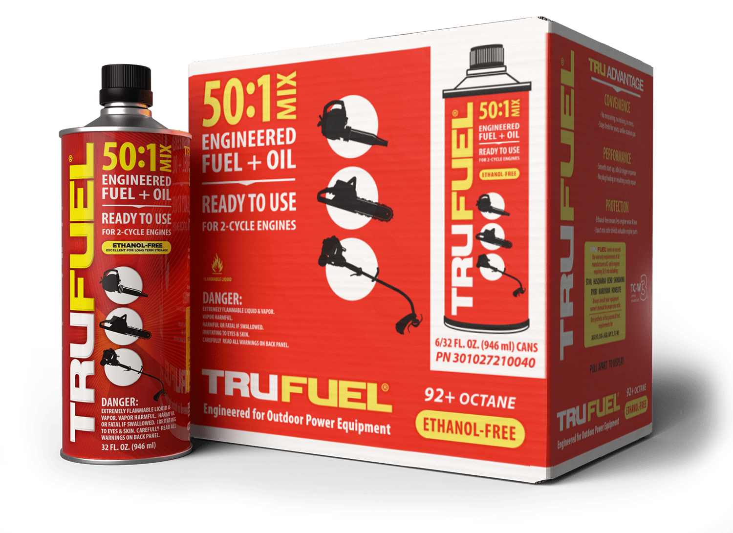 Premixed 50:1 Fuel for 2-Cycle Engines | TruFuel Premixed 2-Cycle Fuel