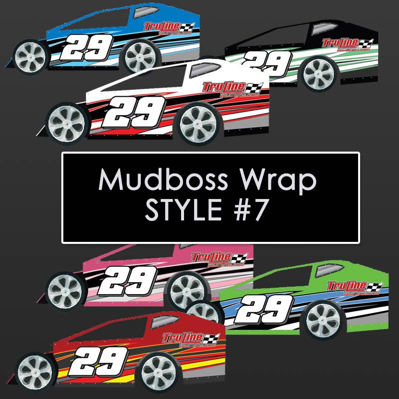 Salvas Mudboss Wrap 7 Truline Graphics RC Racing Decals Grills and Numbers