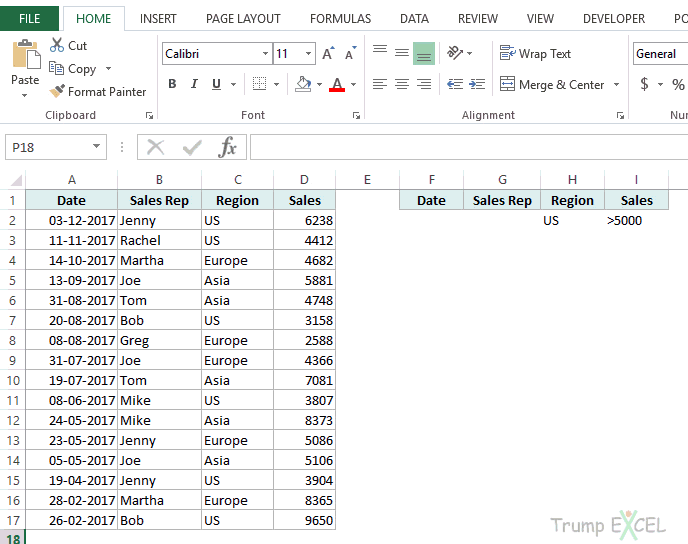 Excel Advanced Filter A Complete Guide with Examples