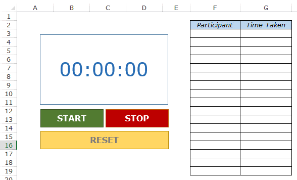 Creating a Stopwatch in Excel (Basic + Toastmasters Style)