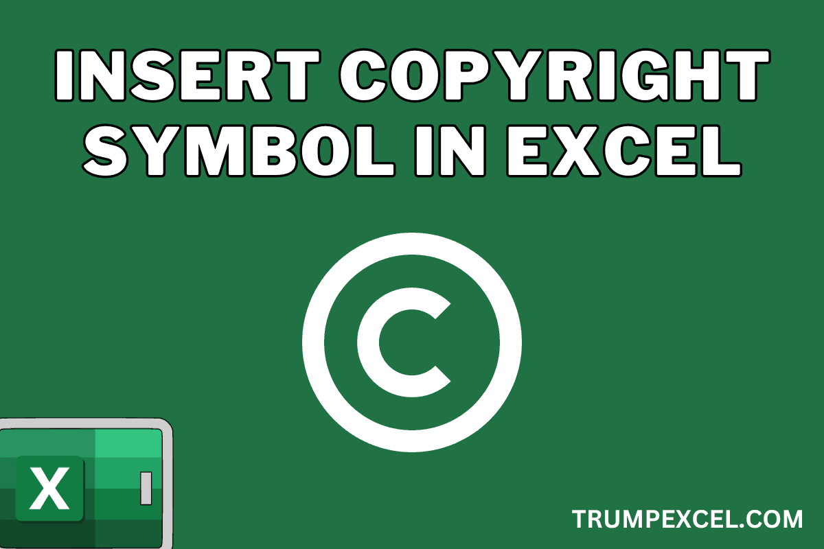 Insert Copyright Symbol © in Excel (5 Easy Ways)