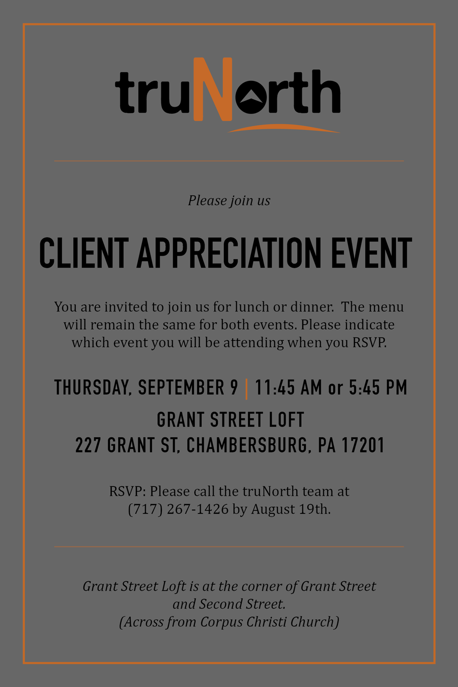 Client Appreciation Dinner truNorth™ Financial Services