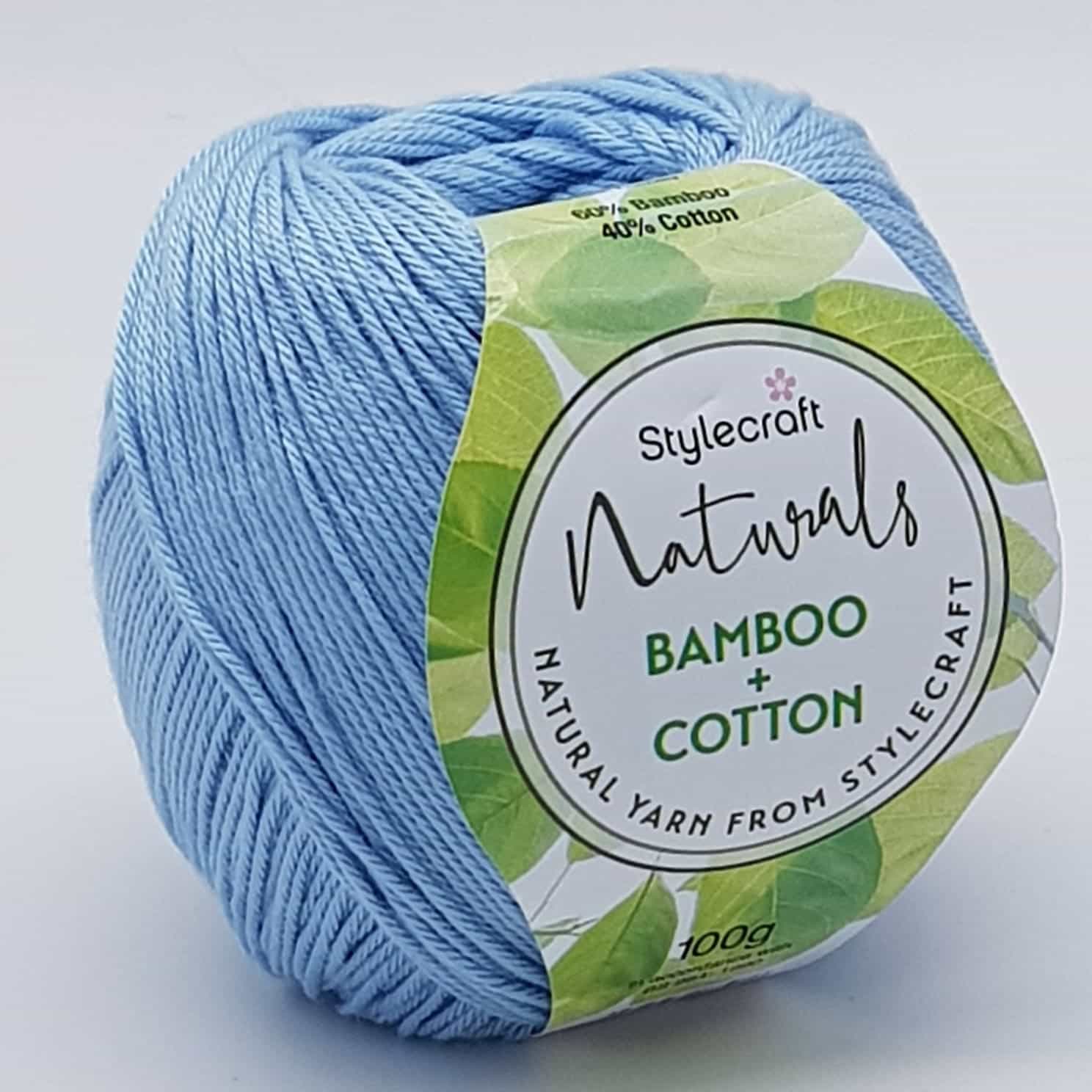 Stylecraft Naturals Bamboo+Cotton Powder Blue (7162) Truro Wool