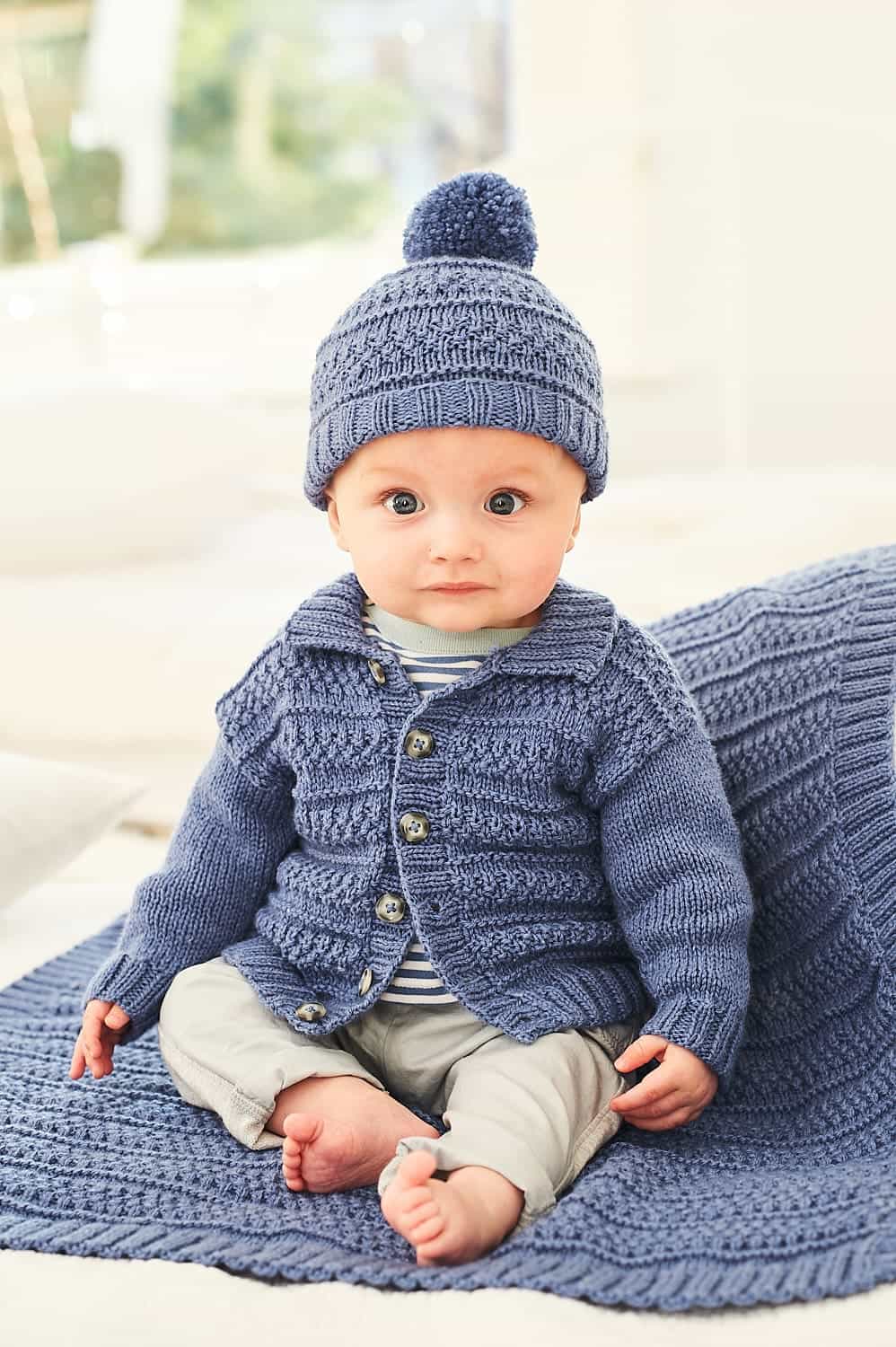 Stylecraft 9907 Cardigan, Hat & Blanket Truro Wool