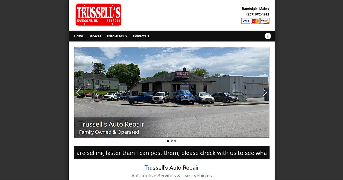 Trussell's Auto Repair, Maine Automotive Services, PreOwned & Used