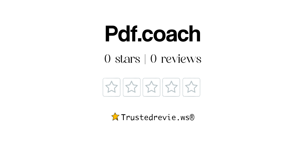 Pdf.coach Review Legit or Scam? [2024 New Reviews]