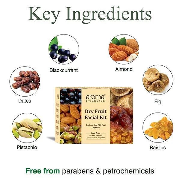 Aroma Treasures DRY FRUIT FACIAL DIY Facial KIT (One Time Use Kit