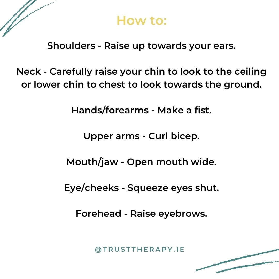 Grounding technique Progressive Muscle Relaxation (PMR) Trust Therapy