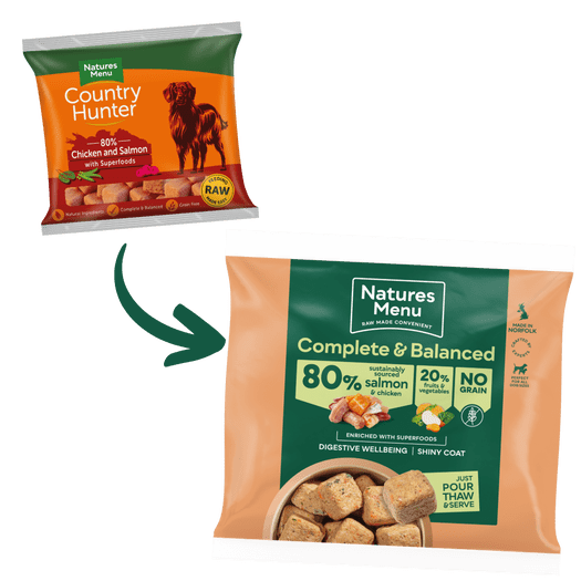 Natures Menu Raw Dog Food 80 Sustainably Sourced Salmon & Chicken