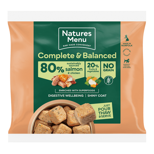 Natures Menu Raw Dog Food 80 Sustainably Sourced Salmon & Chicken