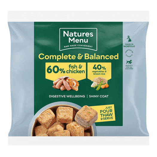 Natures Menu Raw Dog Food 60 Fish and Chicken Raw Nuggets 1kg