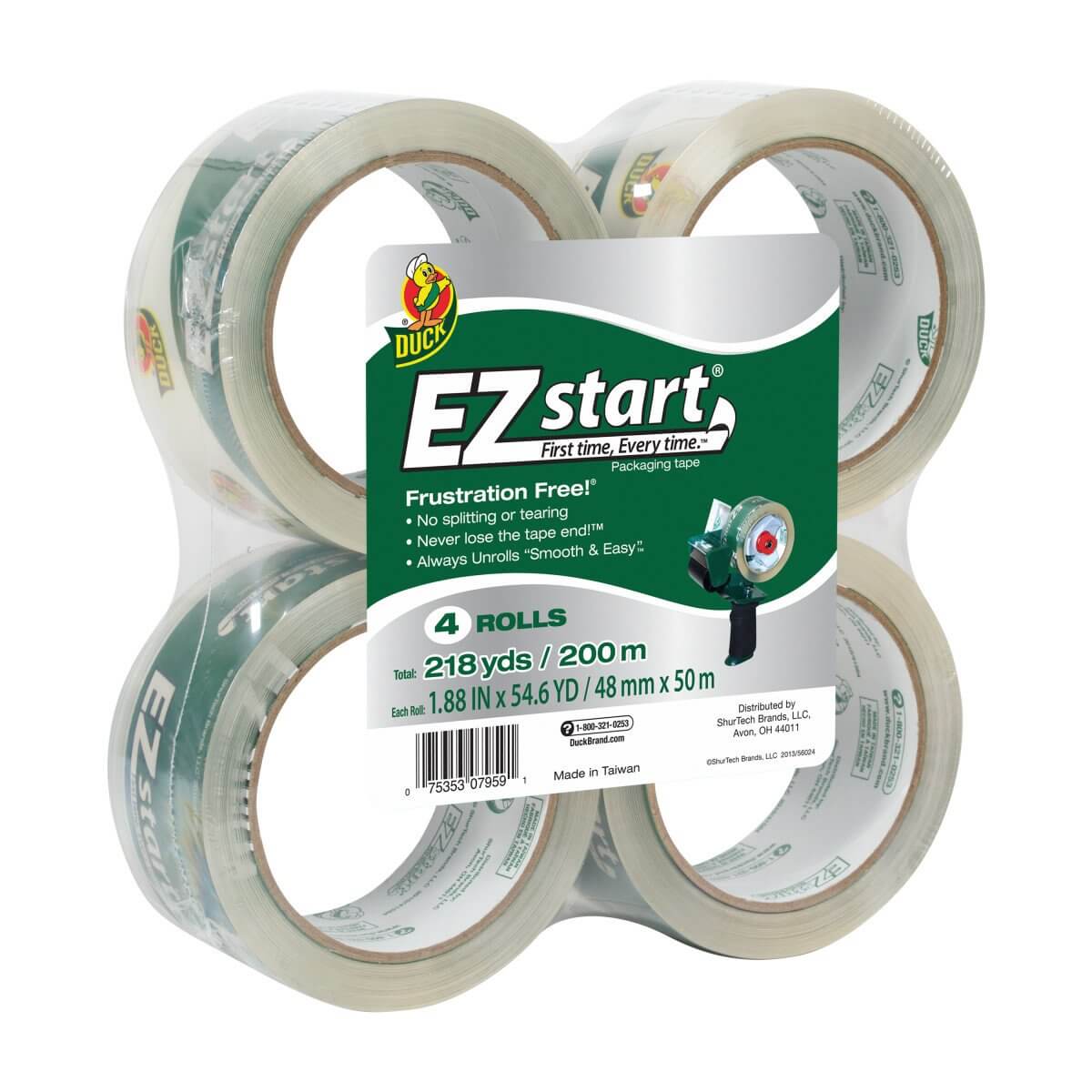 Duck Brand EZ Start Packing Tape Refill, 4 Rolls Tryall Energy Guyana Inc