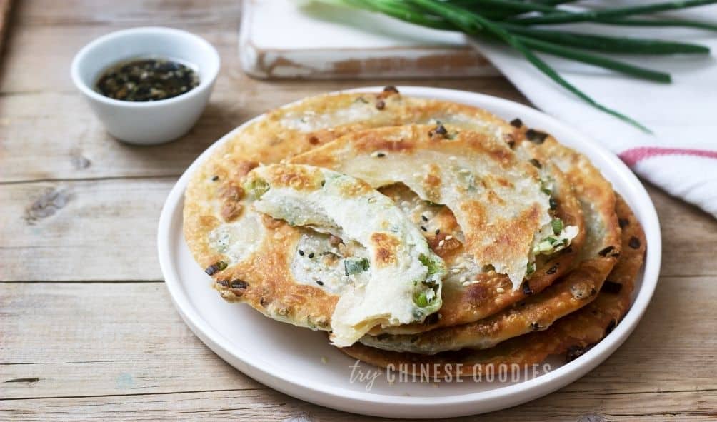 Scallion Pancake Recipe Crispy and Flaky.