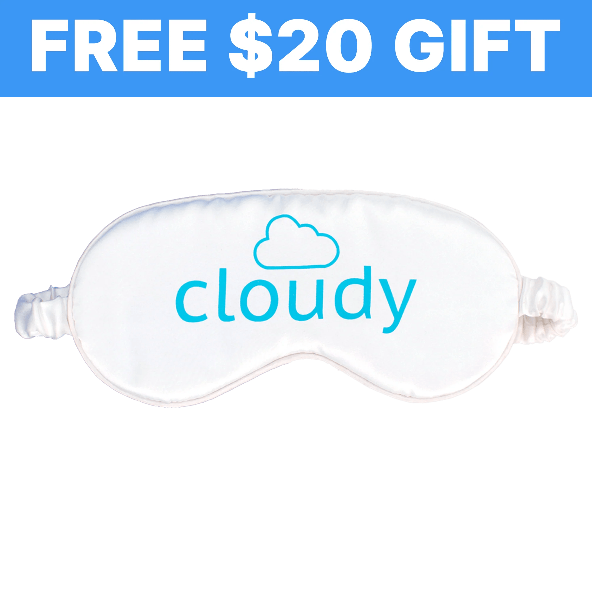 FREE Premium Silk Eye Mask (20 Value) Cloudy