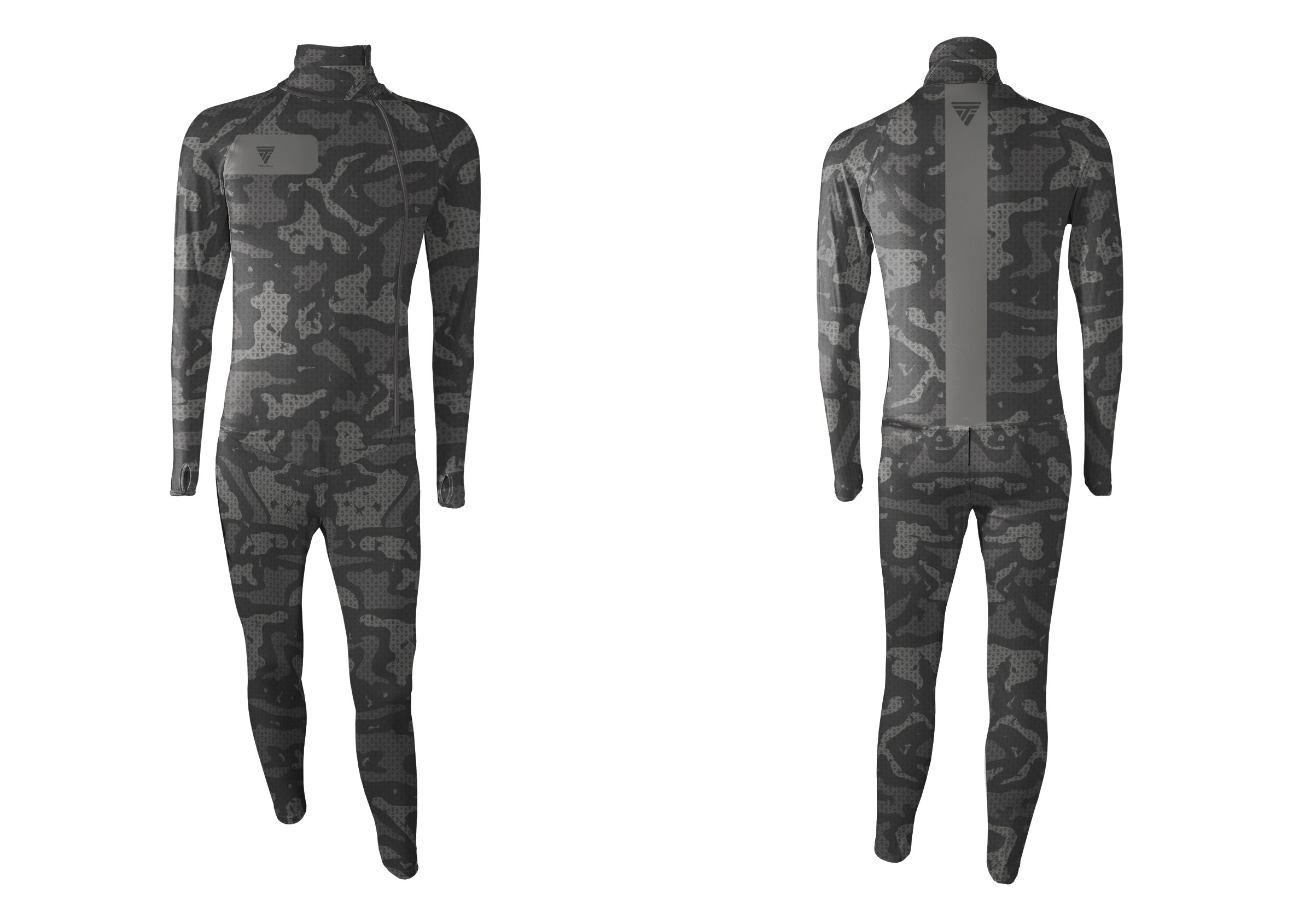 Asymetric Skydive Suit Lycra® Army TryFly Outdoor Paragliding and