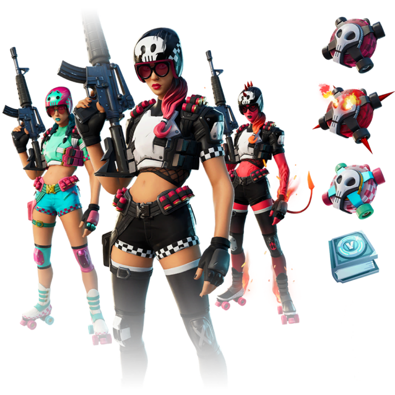Fortnite Derby Dynamo Quest Pack Item Bundle PNG, Pictures, Images