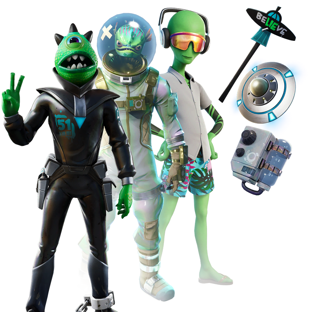 Fortnite Alien Abduction Item Bundle PNG, Pictures, Images