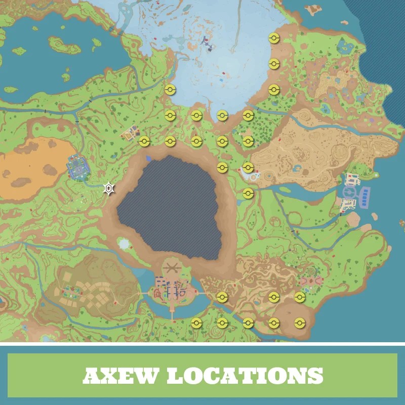 Axew Scales Locations & Map Where to Farm in Pokemon Scarlet and