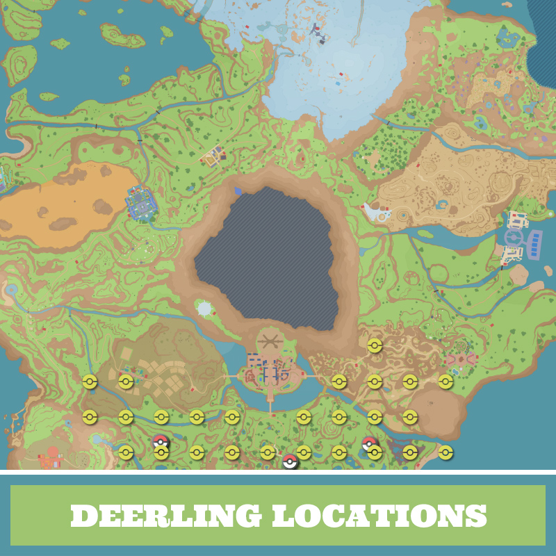 Deerling Hair Locations and Map Where to Farm in Pokemon Scarlet and