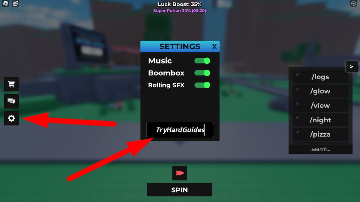 How To Redeem Codes In Admin RNG Roblox