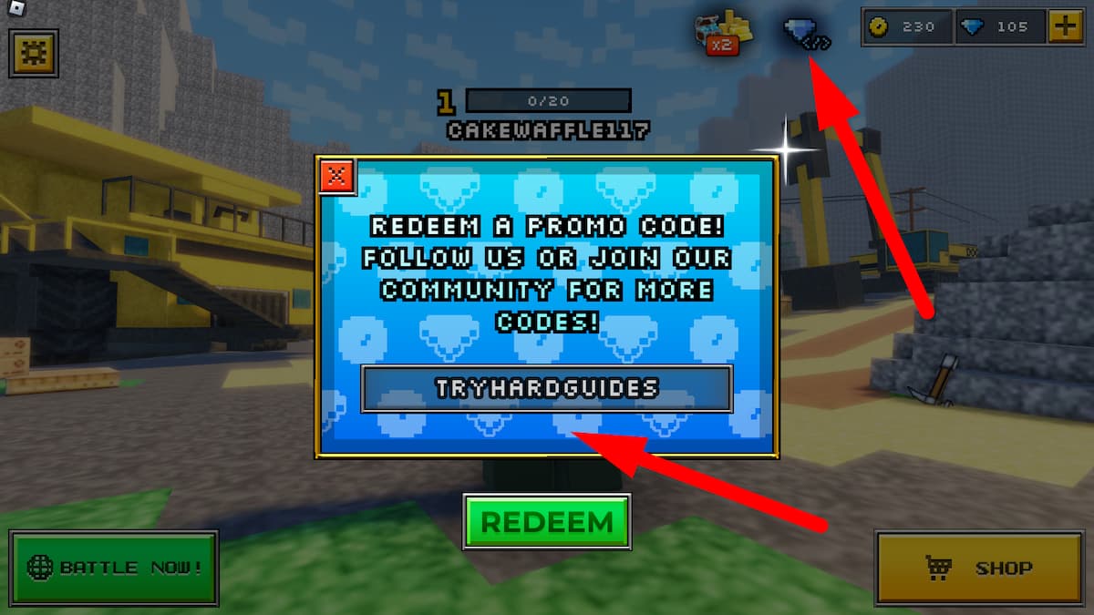 How To Redeem Codes In Bloxel Gun Roblox