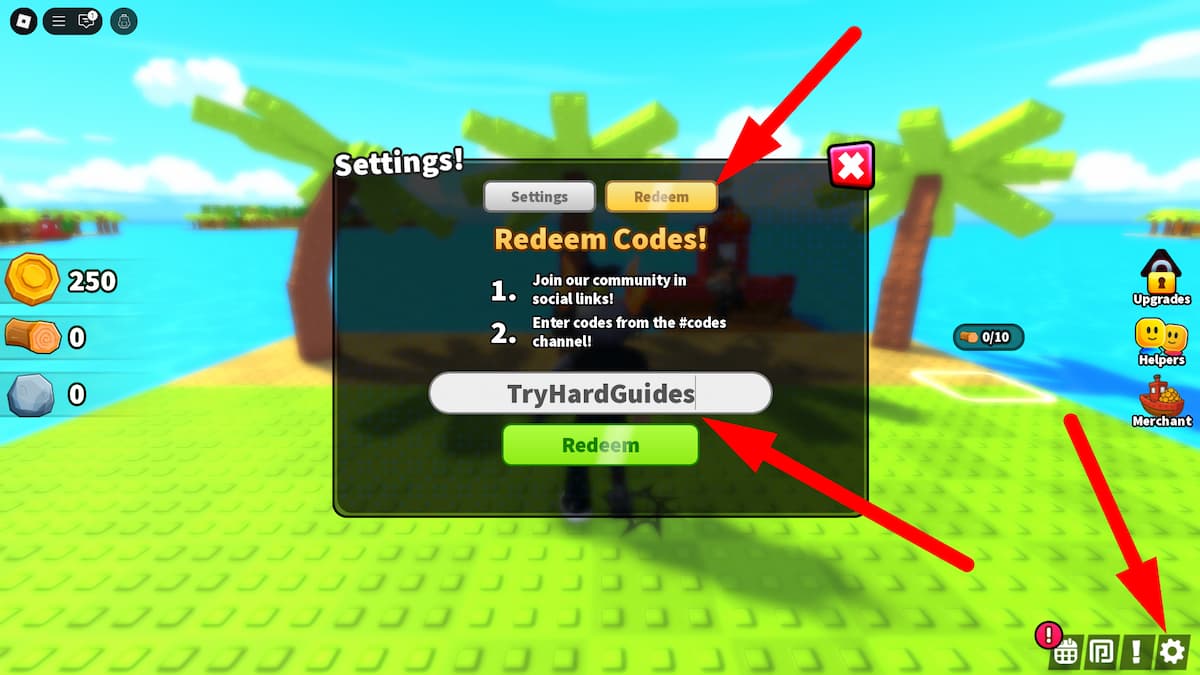 How To Redeem Codes In Build An Island Roblox