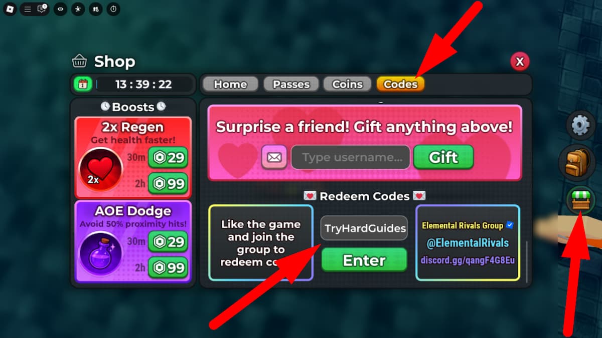 How To Redeem Codes In Elemental Rivals Roblox