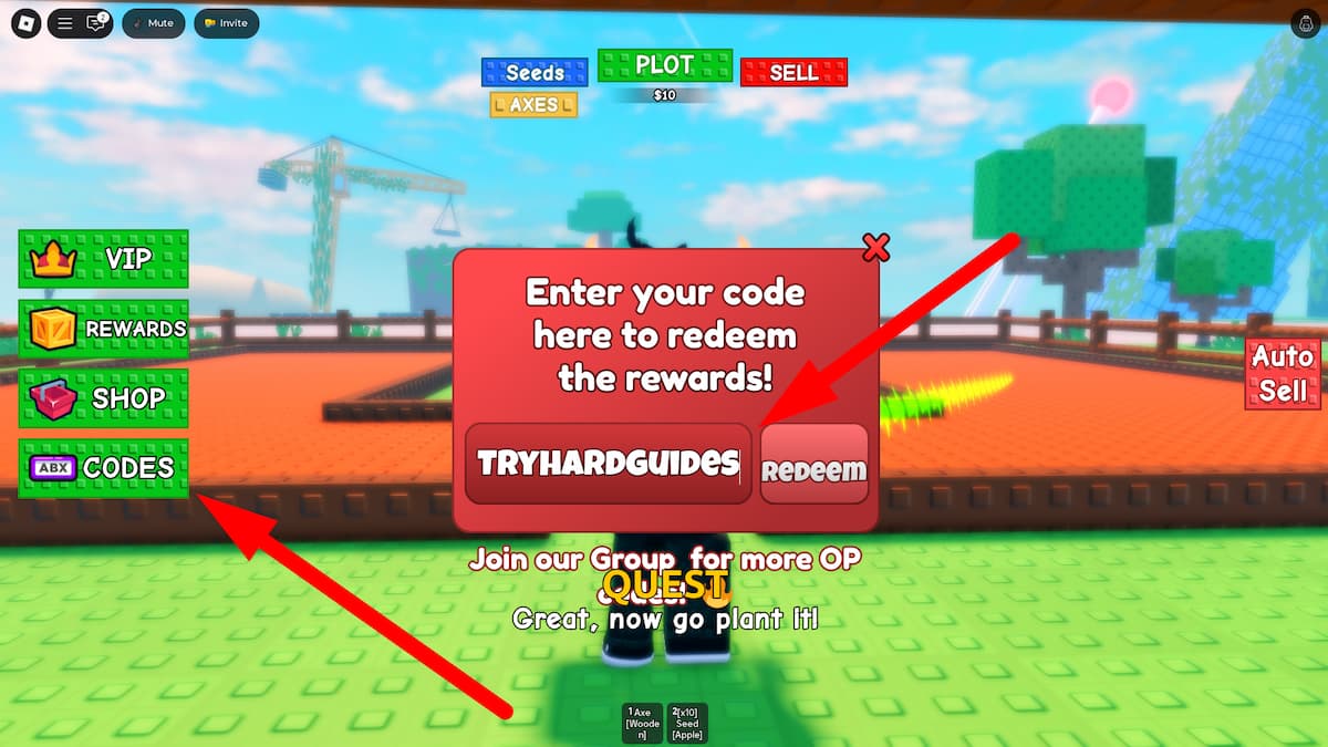 How To Redeem Codes In Grow A Tree Roblox