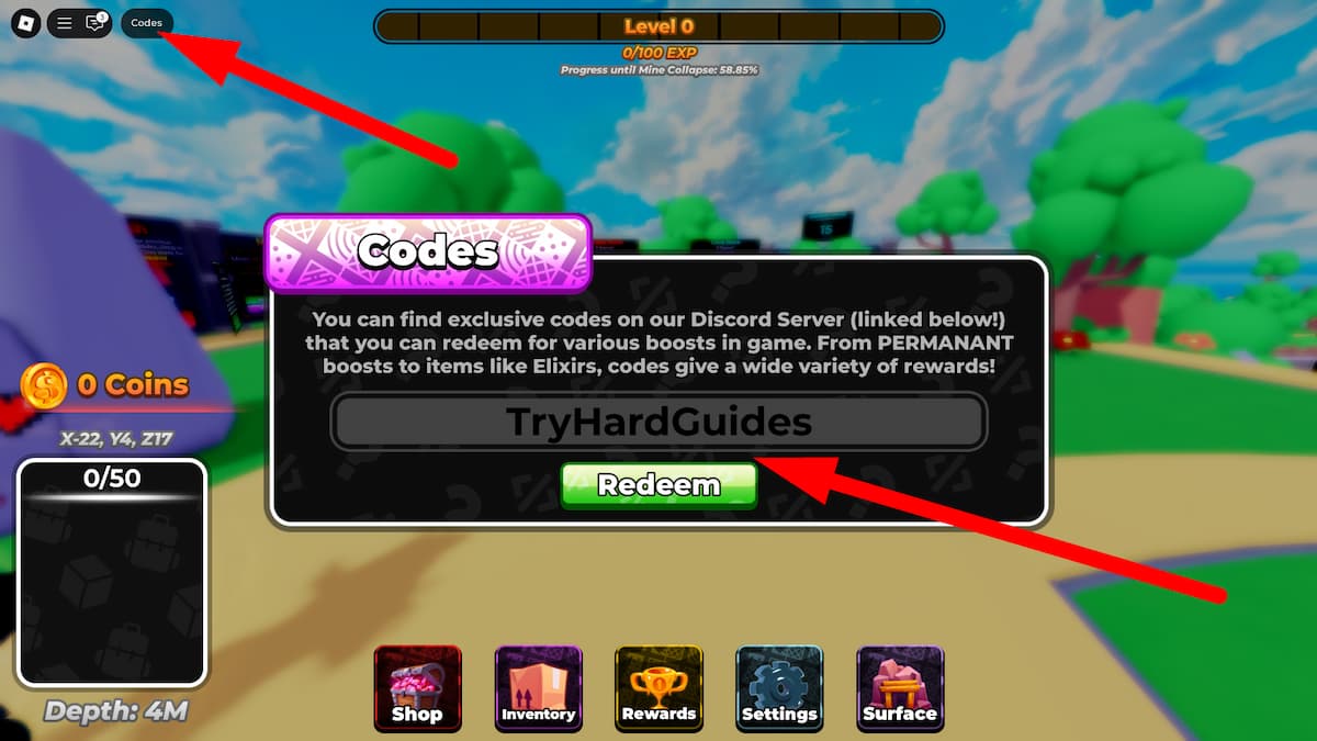 How To Redeem Codes In Infinite Mining Incremental Roblox