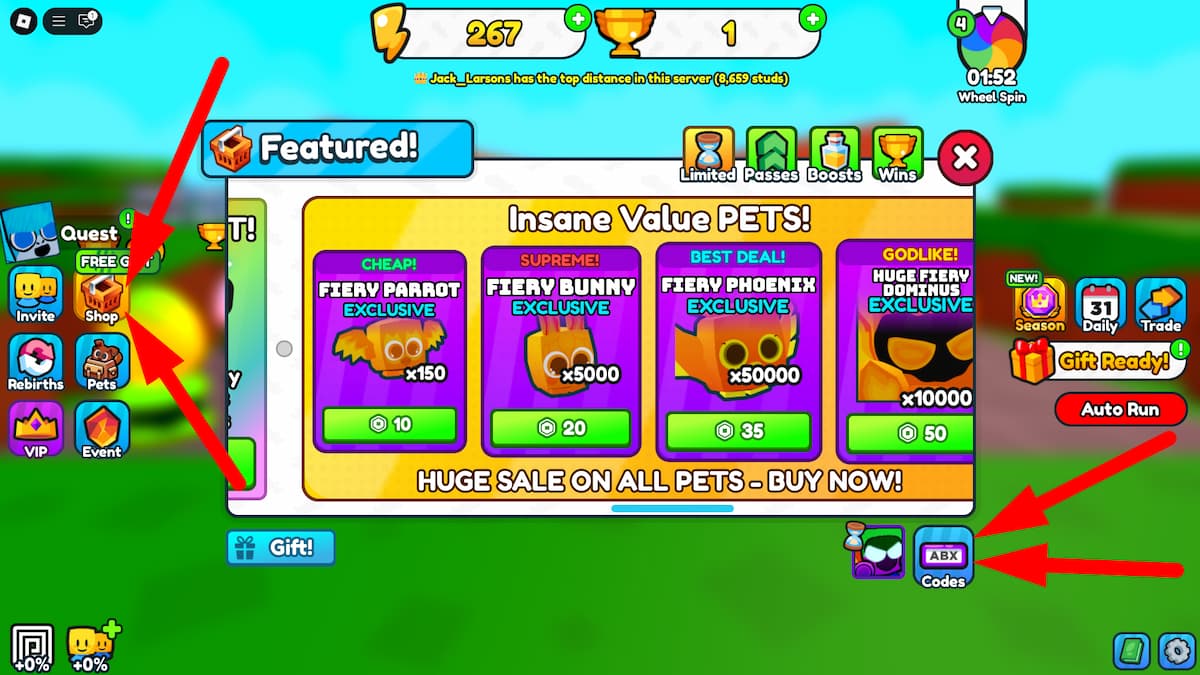 How To Redeem Codes In Run To Win Simulator Roblox