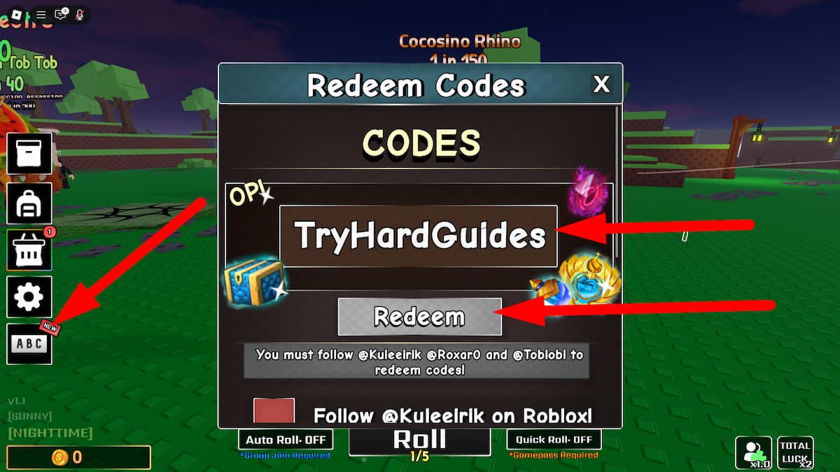 How To Redeem Codes In Brainrot RNG Roblox