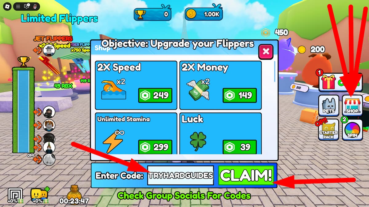 How To Redeem Codes In Swim For Money Roblox