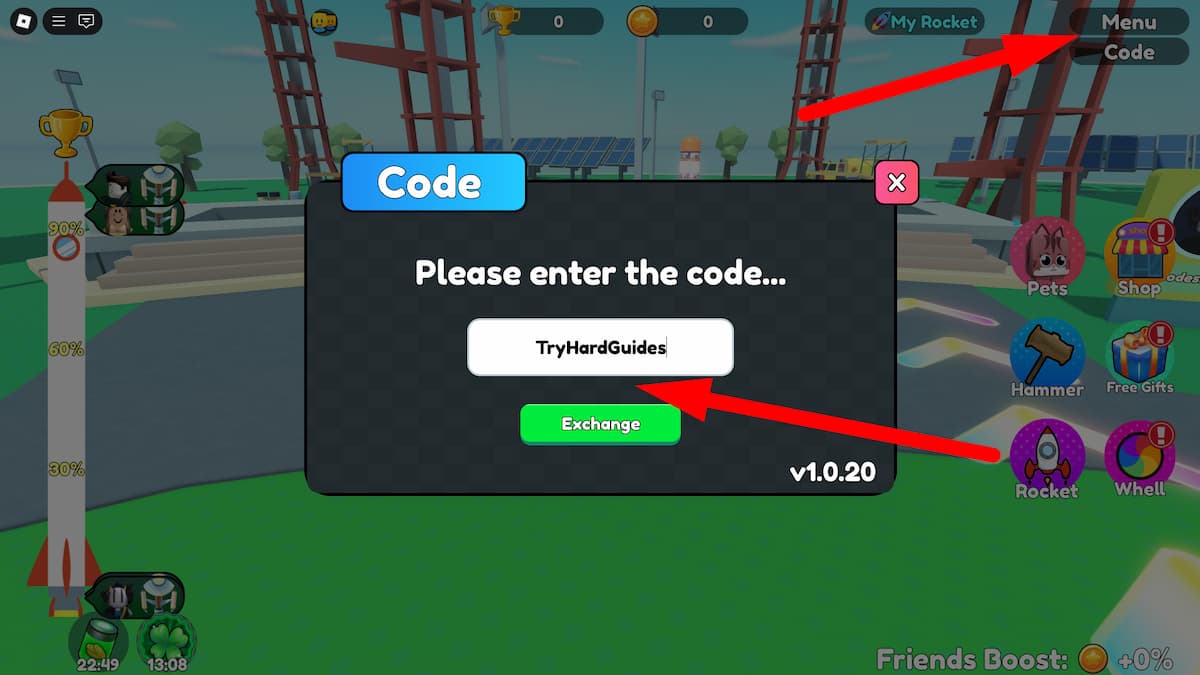 How To Redeem Codes In Build Launch Earn Money Roblox