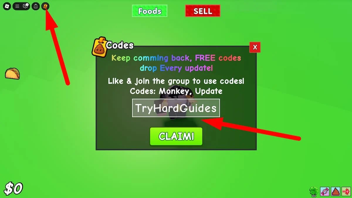 How To Redeem Codes In Drop A Poop Roblox