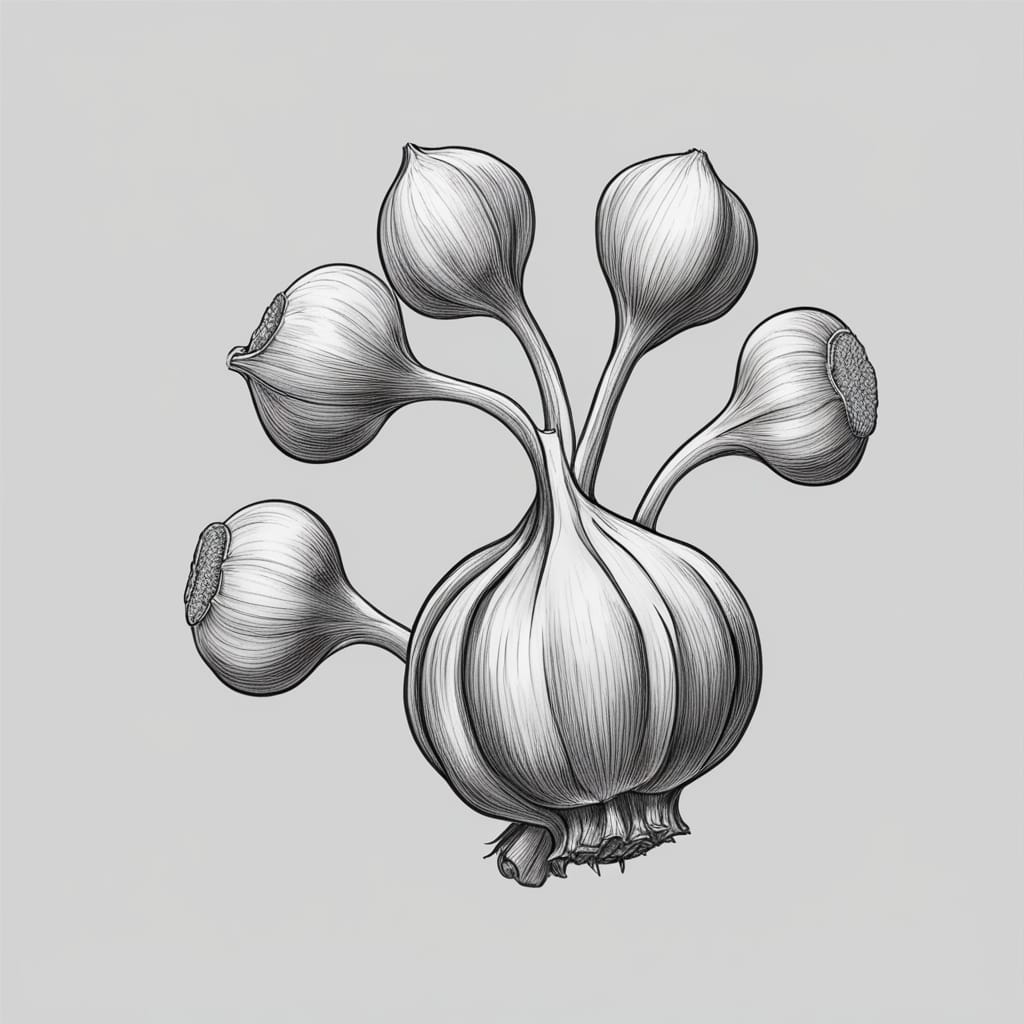 How to draw garlic Trying drawing
