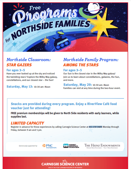 Carnegie Science Center Offering Free Program to Northside Families