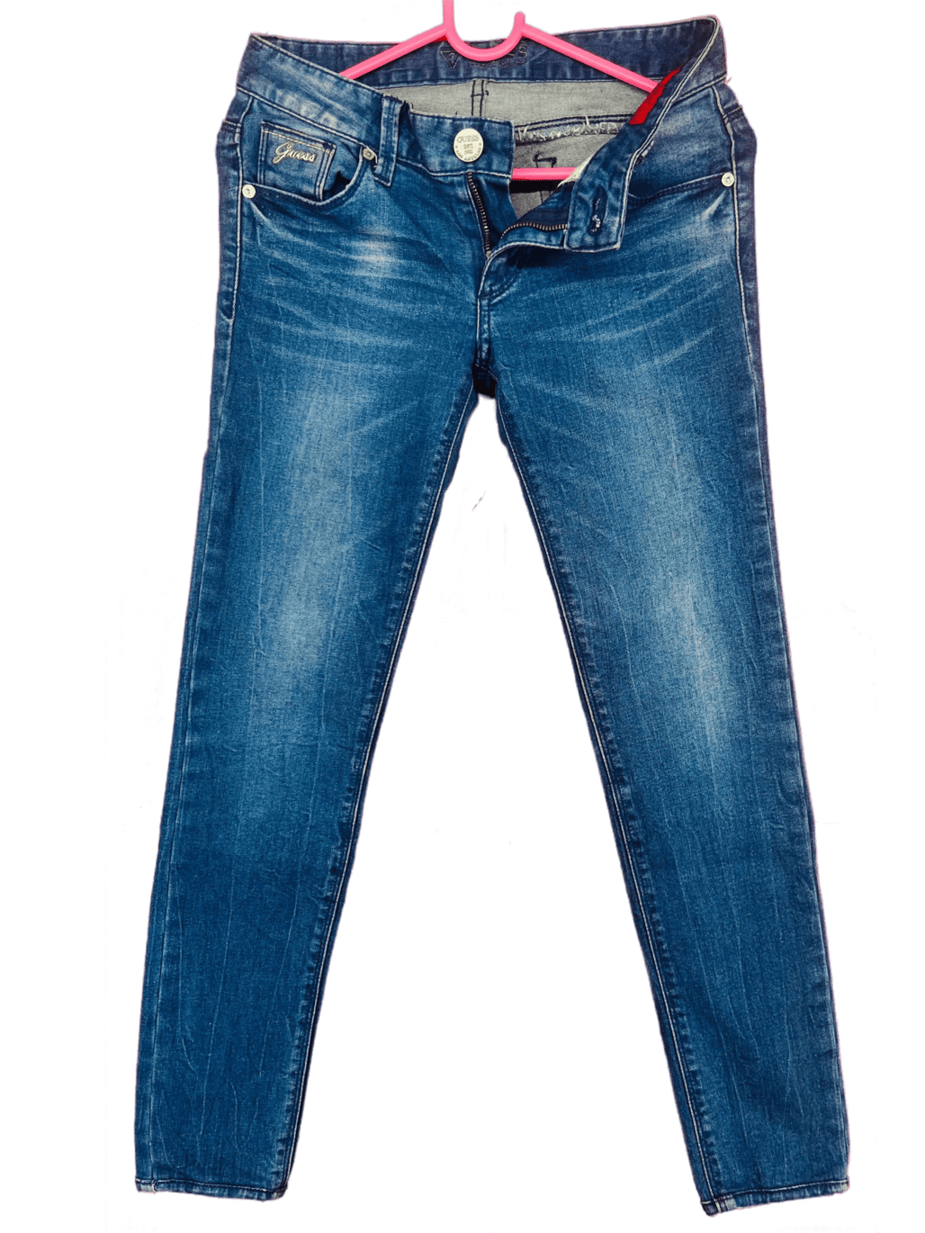 GUESS JEANS Women Light Blue Slim Fit Mid Rise Clean Look Stretchable