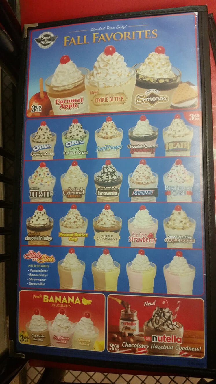 Steak 'n Shake Menu Prices
