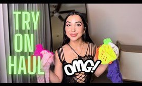 TRANSPARENT dress TRY ON with mirror view! Nikita Mahri - Haul - Videos