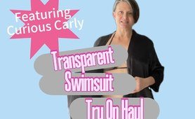 Daring Transparent Lingerie Try-On Haul | Curious Carly in 4K - Videos