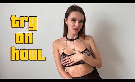 See through transparent lingerie | transparent try on haul | lingerie